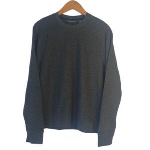Perry Ellis NWT Dark Gray Cotton Blend Crewneck Pullover Sweater Size Medium
